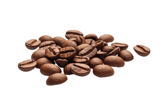 ai generated coffee beans isolated on transparent background free png